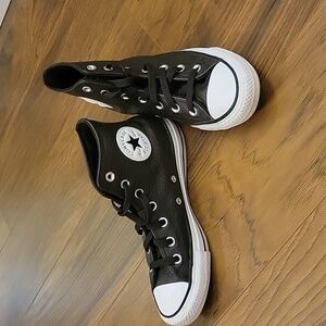 Converse High Tops, Dark Brown, Sz 7, EUC